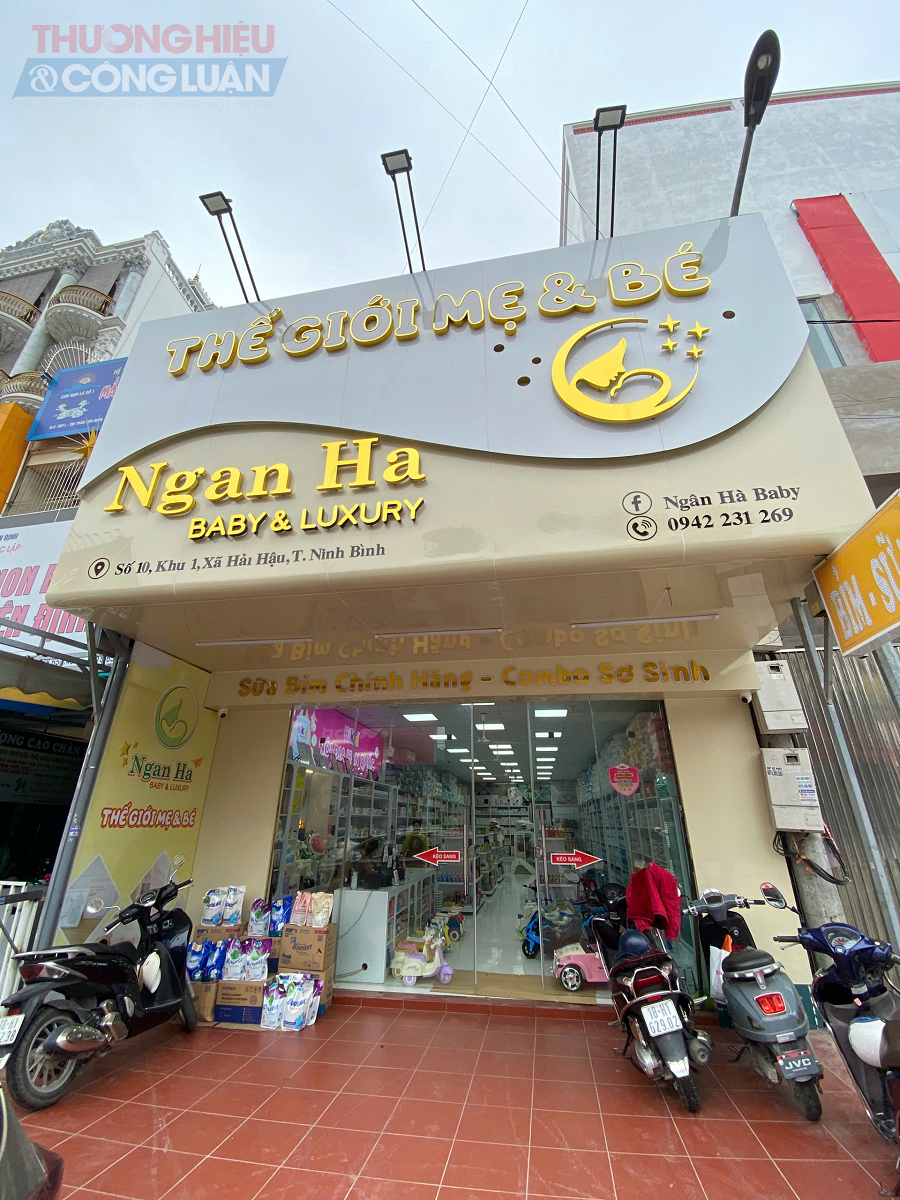Cơ sở kinh doanh đồ dành cho mẹ và bé Ngân Hà đặt tại số 10, khu 1, xã Hải Hậu, tỉnh Ninh Bình