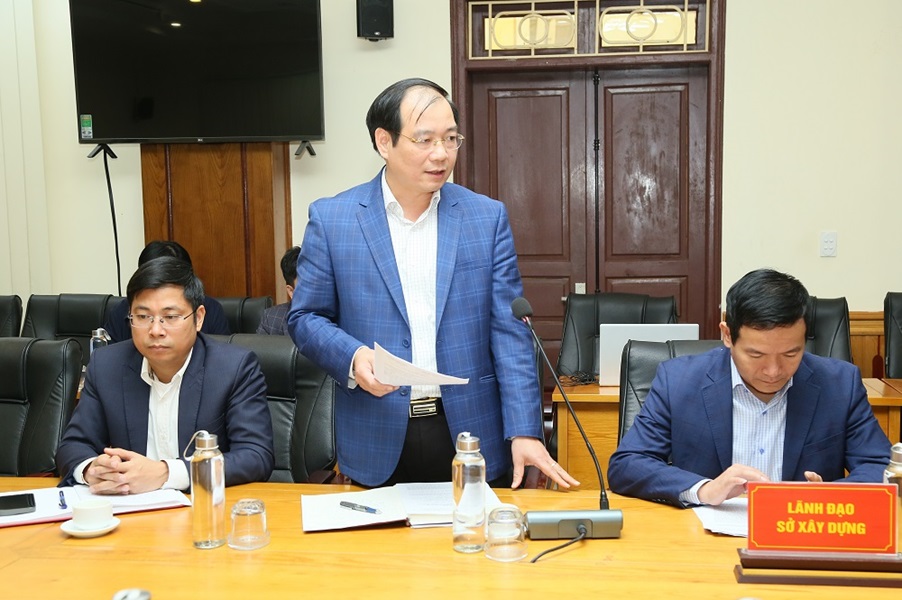 Lãnh đạo phường Phố Hiến phát biểu tại buổi làm việc