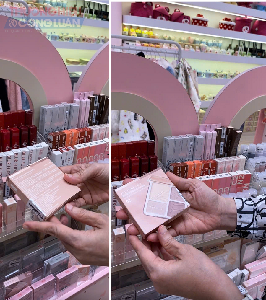 Sản phẩm mỹ phẩm nhập ngoại không tem nhãn phụ tiếng Việt
