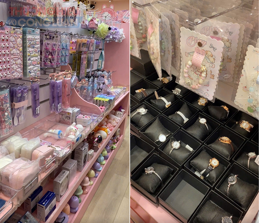 Đa phần các sản phẩm phụ kiện thời trang bày bán tại đây đều đến từ Trung Quốc và không có tem nhãn phụ