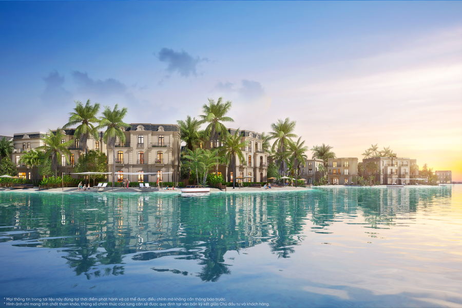 Những căn villa xa hoa tại Vịnh Tiên, với bãi biển riêng sau nhà và tầm view trực diện biển hồ Lagoon 800ha (Ảnh phối cảnh) Những căn villa xa hoa tại Vịnh Tiên, với bãi biển riêng sau nhà và tầm view trực diện biển hồ Lagoon 800ha (Ảnh phối cảnh)