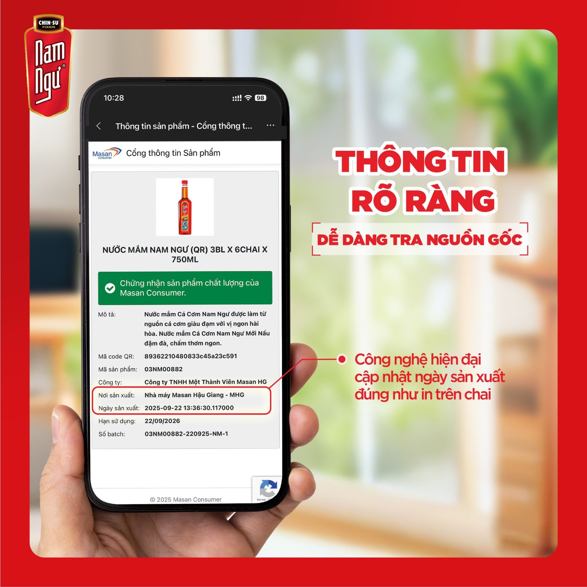 Việc ứng dụng QR Code vào xác thực hàng hóa cho thấy bước tiến mạnh mẽ của thương hiệu Nam Ngư trong chuyển đổi số