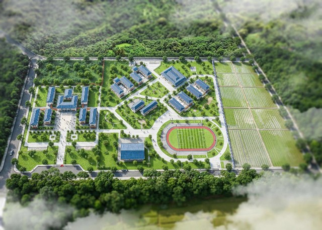 Phối cảnh tổng thể Trường nội trú Tiểu học và THCS Hướng Phùng. Phối cảnh tổng thể Trường nội trú Tiểu học và THCS Hướng Phùng.