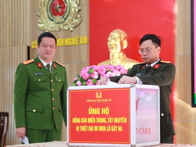 Công an Nghệ An phát động ủng hộ đồng bào vùng lũ