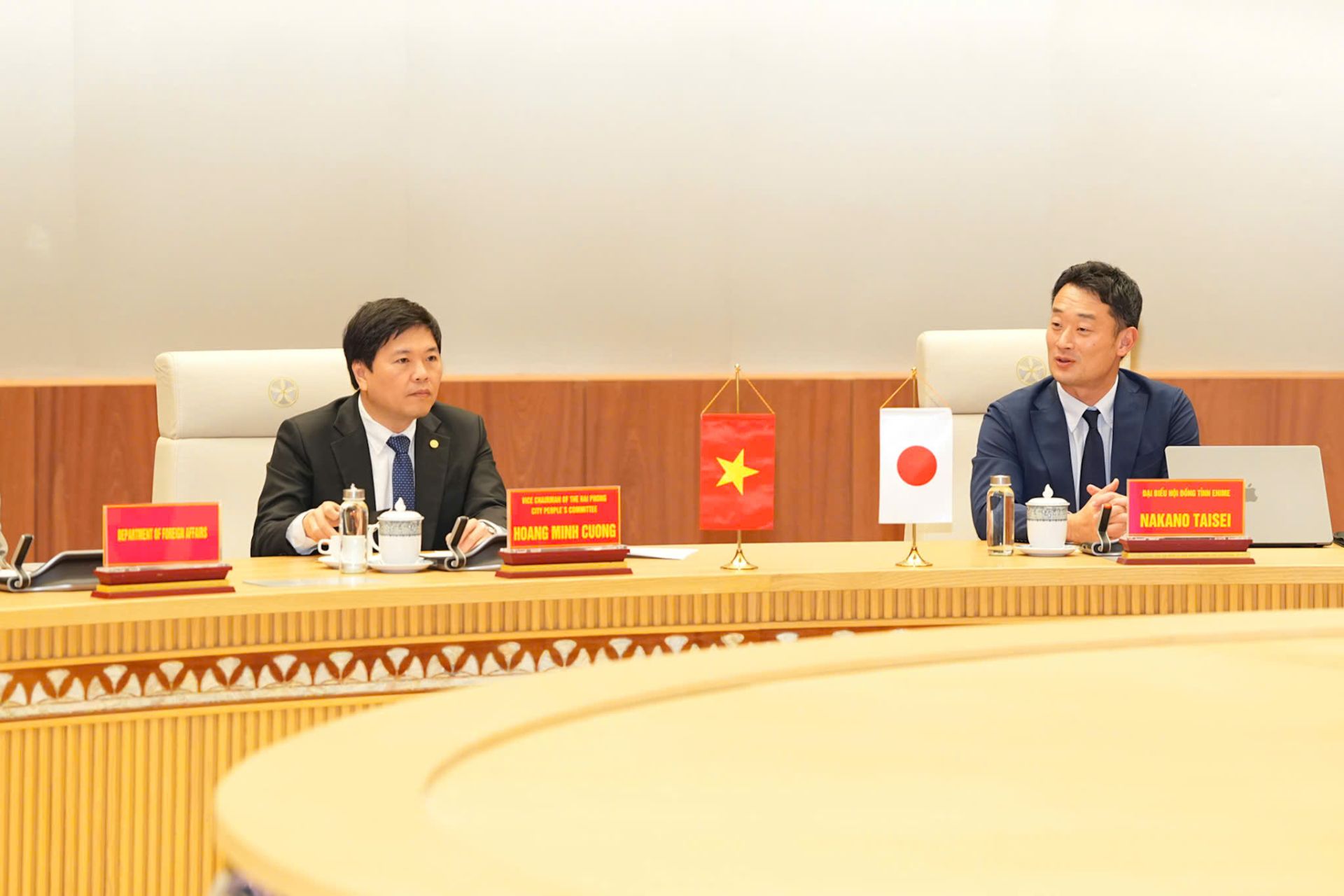 Lãnh đạo thành phố Hải Phòng tiếp và làm việc với Đoàn công tác của tỉnh Ehime, Nhật Bản