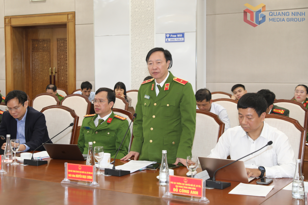 Thiếu tướng Nguyễn Ngọc Cương, Phó Giám đốc Trung tâm Dữ liệu quốc gia, đề nghị Quảng Ninh là đầu mối thực hiện xây dựng mô hình mẫu trong công tác xây dựng cơ sở dữ liệu ở địa phương.