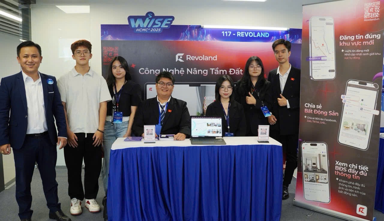 Revoland - một nền tảng công nghệ bất động sản mới được trưng bày tại WISE HCMC+ 2025.