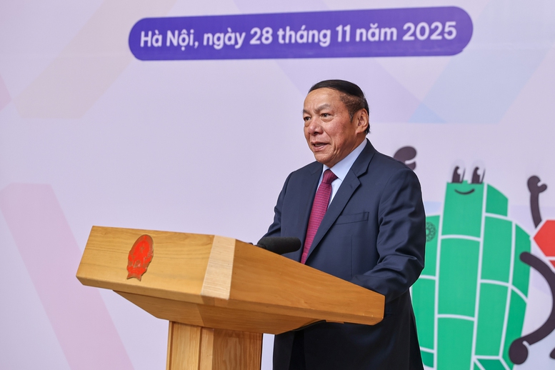 Bộ trưởng Bộ Văn h&oacute;a, Thể thao v&agrave; Du lịch Nguyễn Văn H&ugrave;ng ph&aacute;t biểu - Ảnh: VGP/Nhật Bắc