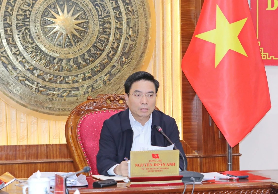 Bí thư Tỉnh ủy Nguyễn Doãn Anh phát biểu kết luận tại hội nghị.