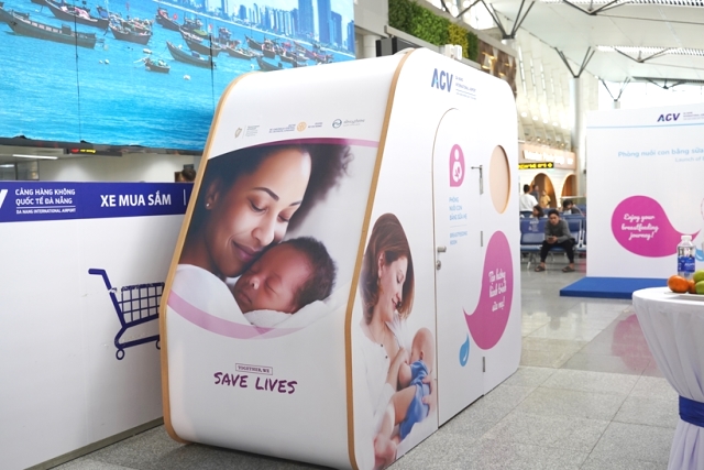 Phòng nuôi con bằng sữa mẹ tại Sân bay quốc tế Đà Nẵng.