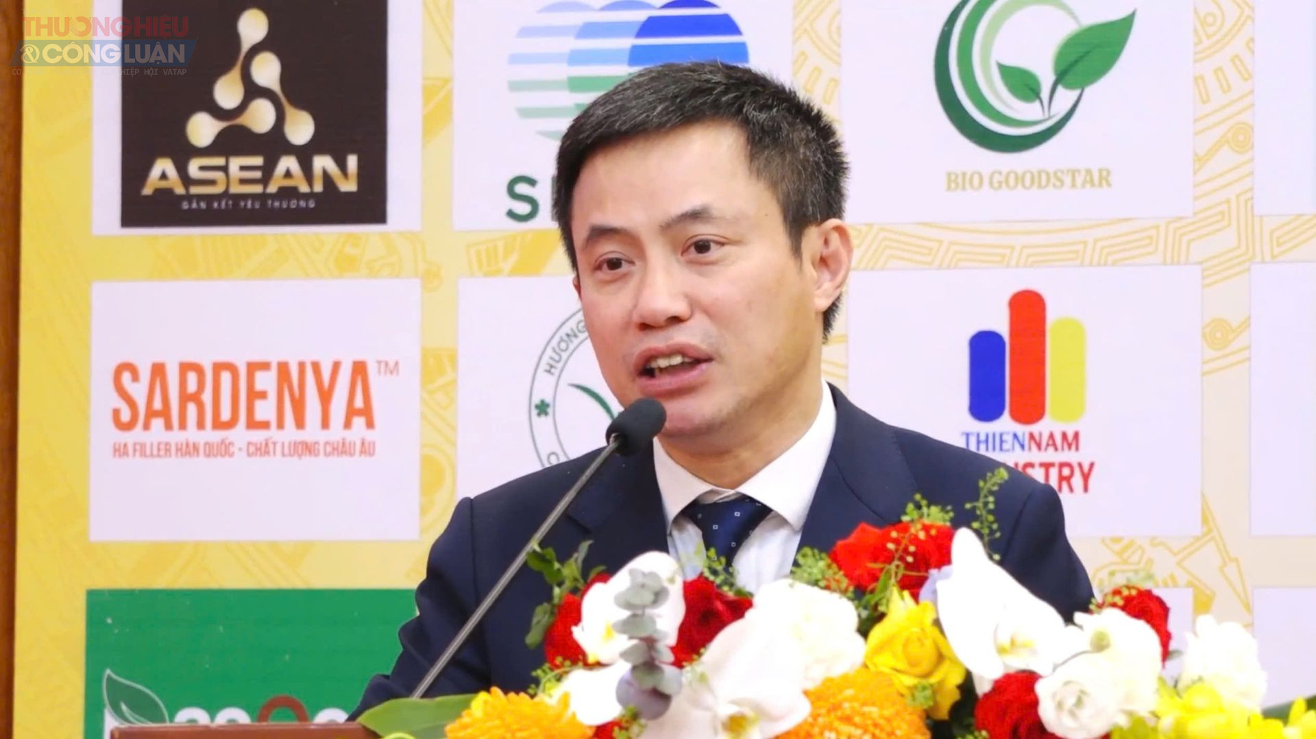 Ông Lê Huy Anh, Phó Cục trưởng Cục Sở hữu trí tuệ phát biểu tại Lễ kỷ niệm Ngày Chống hàng giả, hàng nhái 29/11