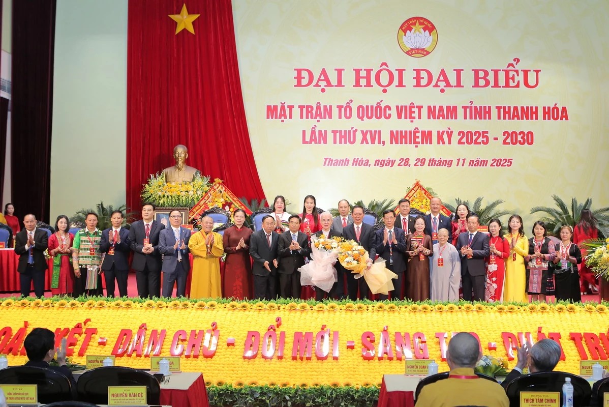 Đại hội đại biểu Mặt trận Tổ quốc Việt Nam tỉnh Thanh Hóa lần thứ XVI, nhiệm kỳ 2025-2030 thành công tốt đẹp