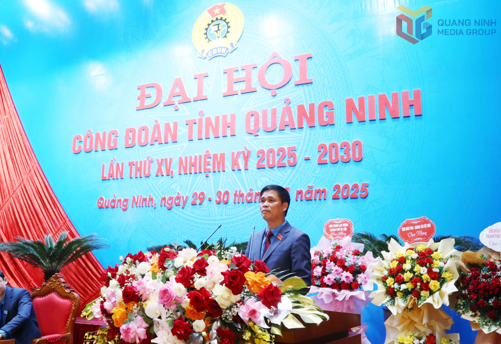 Ông Ngọ Duy Hiểu, Phó Chủ tịch Tổng Liên đoàn Lao động Việt Nam phát biểu tại Đại hội. Ông Ngọ Duy Hiểu, Phó Chủ tịch Tổng Liên đoàn Lao động Việt Nam phát biểu tại Đại hội.