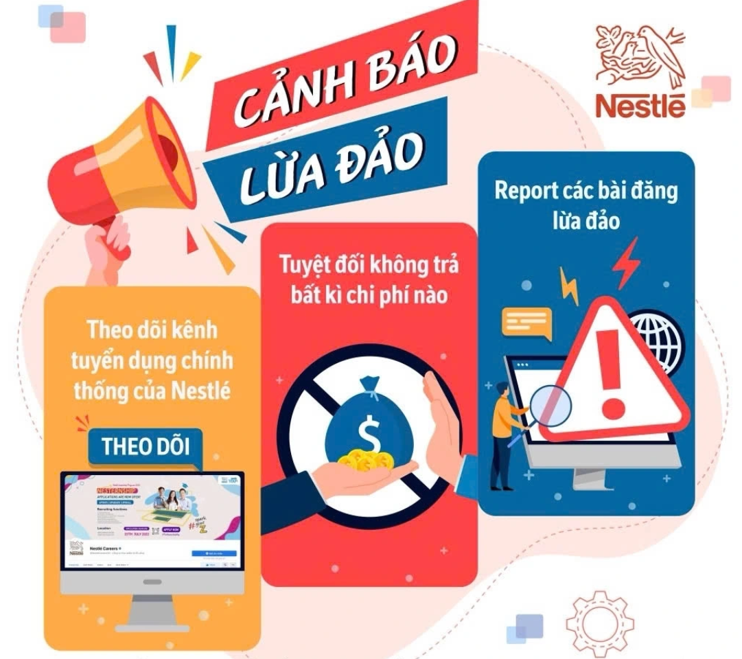 Cảnh báo thủ đoạn mạo danh Nestlé Việt Nam để lừa đảo