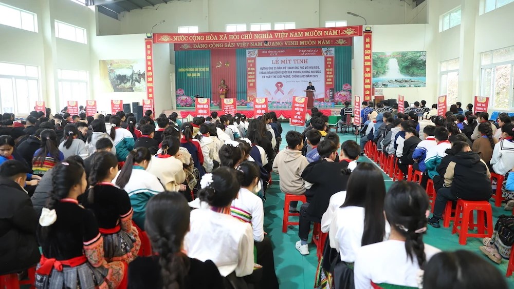 Thanh Hóa mít tinh hưởng ứng 35 năm Việt Nam ứng phó với HIV/AIDS