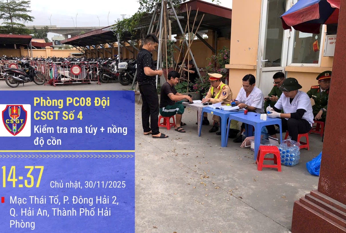 Hải Phòng: Phát hiện 11 lái xe vận tải dương tính với ma túy