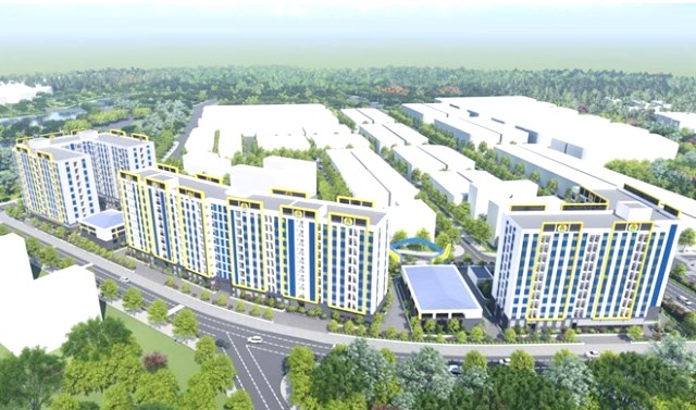 Phối cảnh dự án nhà ở xã hội Công đoàn tại phường Hải Vân, thành phố Đà Nẵng. Ảnh: Công đoàn Đà Nẵng.