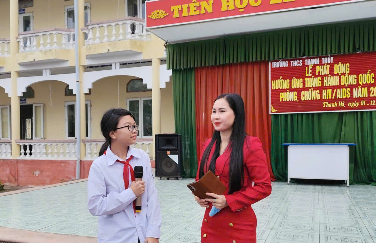 Trường THCS Thanh Thủy hưởng ứng “Tháng hành động Quốc gia phòng, chống HIV/AIDS" năm 2025
