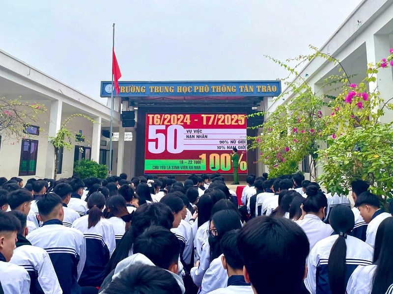 Quang cảnh buổi tuyên truyền.