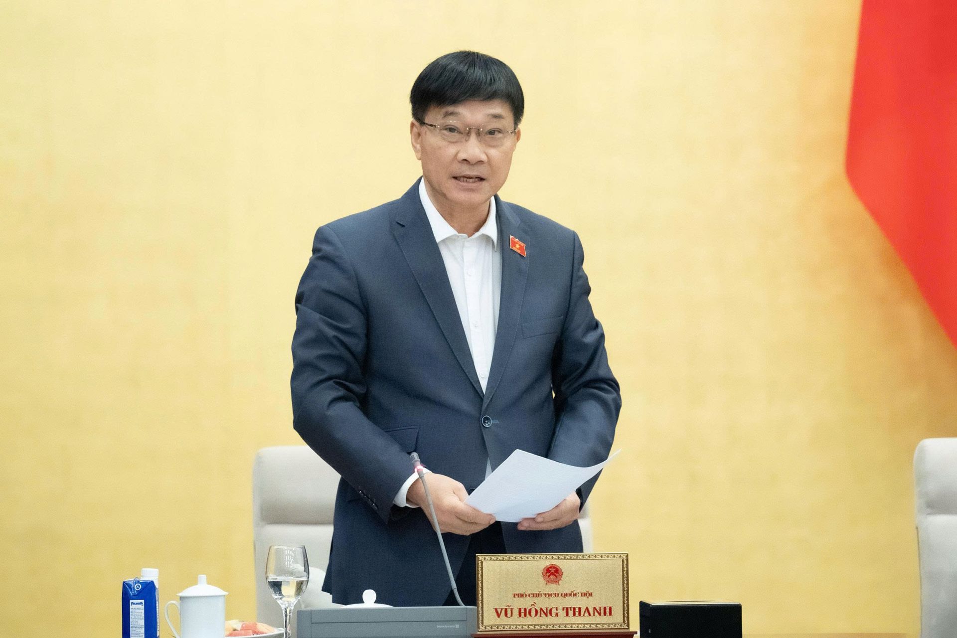 Phó Chủ tịch Quốc hội Vũ Hồng Thanh phát biểu