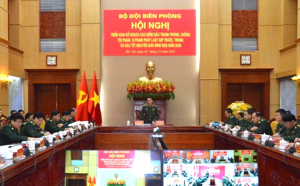 Toàn cảnh Hội nghị triển khai Kế hoạch cao điểm phòng, chống tội phạm, vi phạm pháp luật dịp trước, trong và sau Tết Nguyên đán Bính Ngọ năm 2026. Ảnh: DK