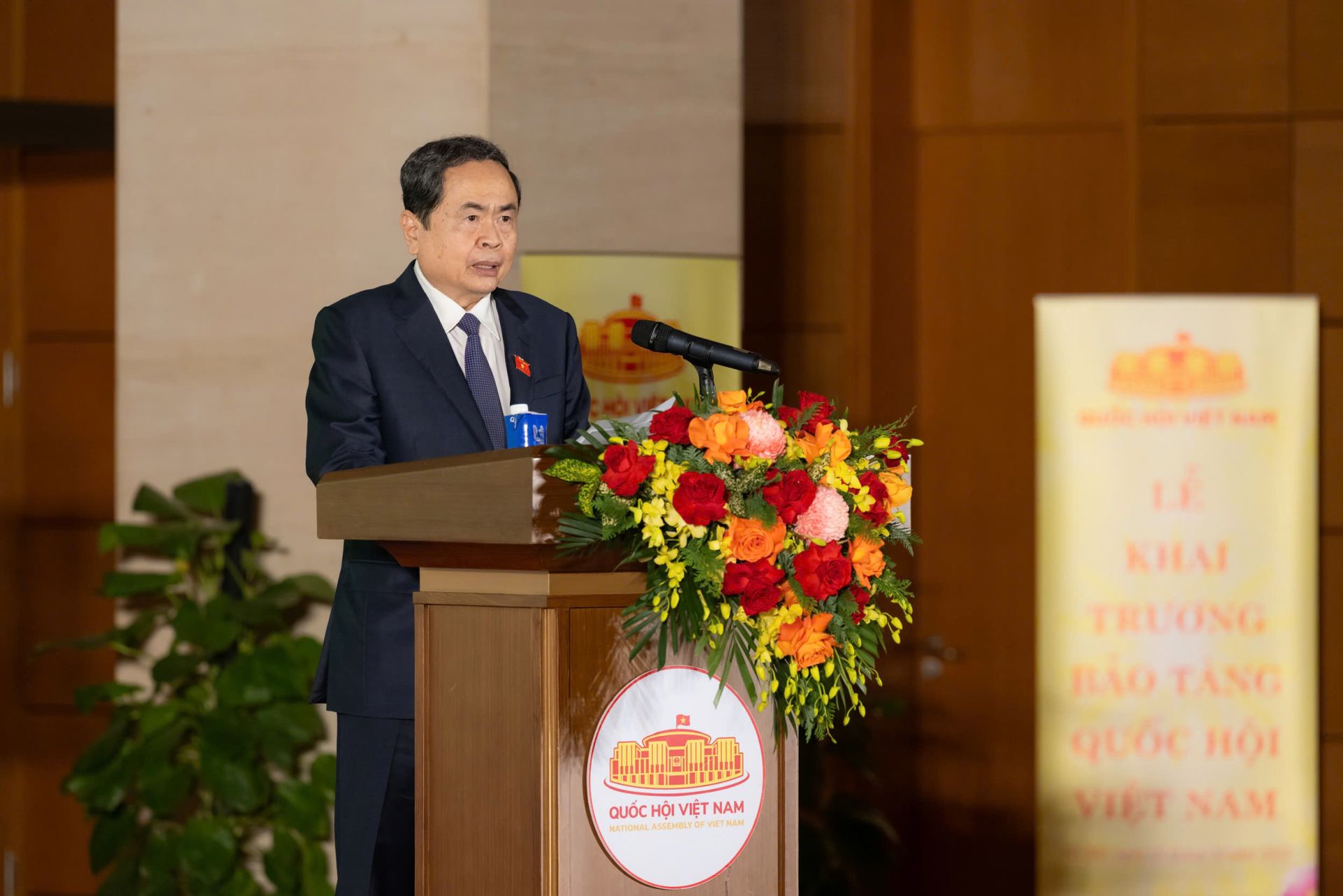 Chủ tịch Quốc hội Trần Thanh Mẫn phát biểu tại buổi Lễ