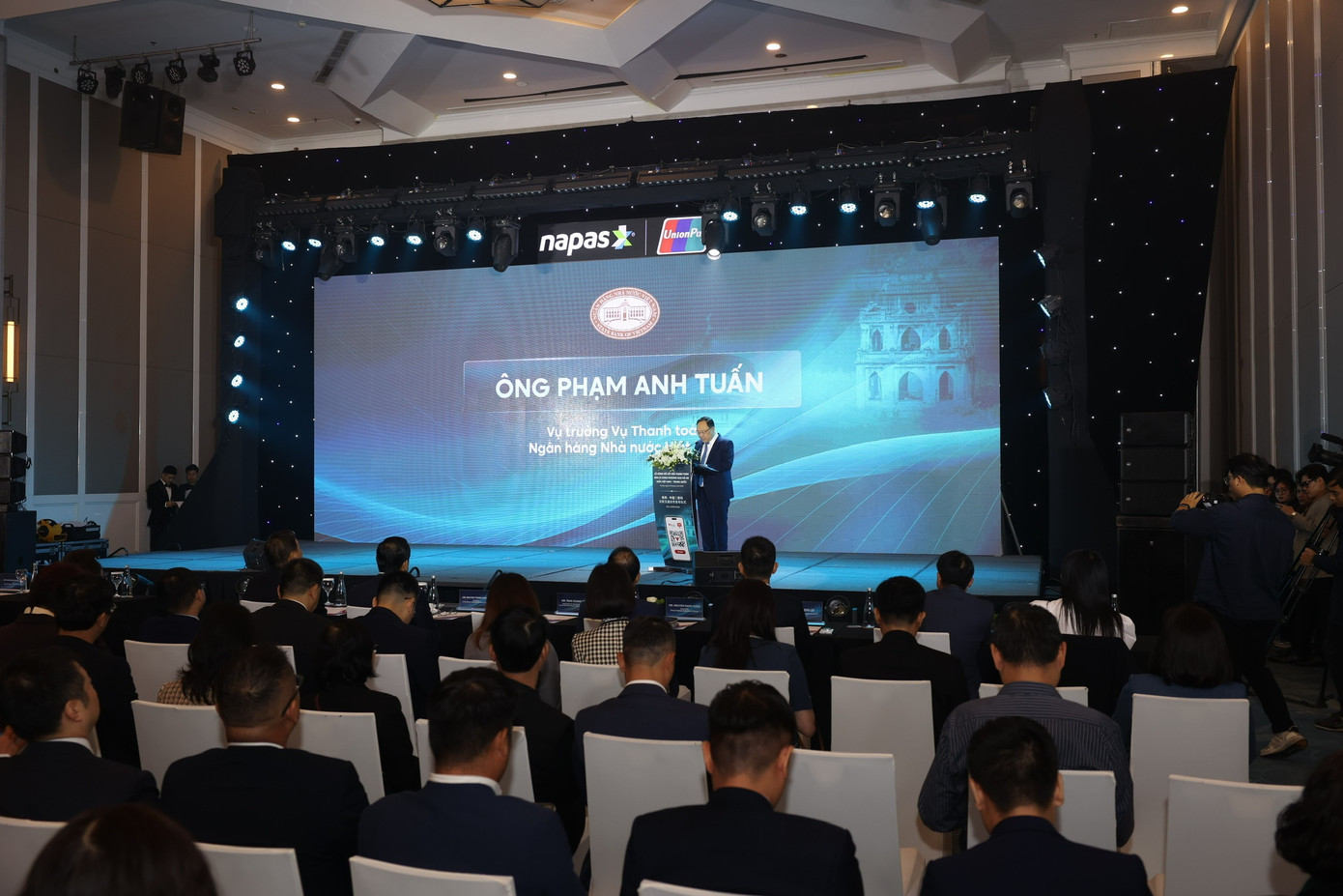 Ông Phạm Anh Tuấn, Vụ trưởng Vụ Thanh toán, Ngân hàng Nhà nước. (Ảnh: tienphong.vn)