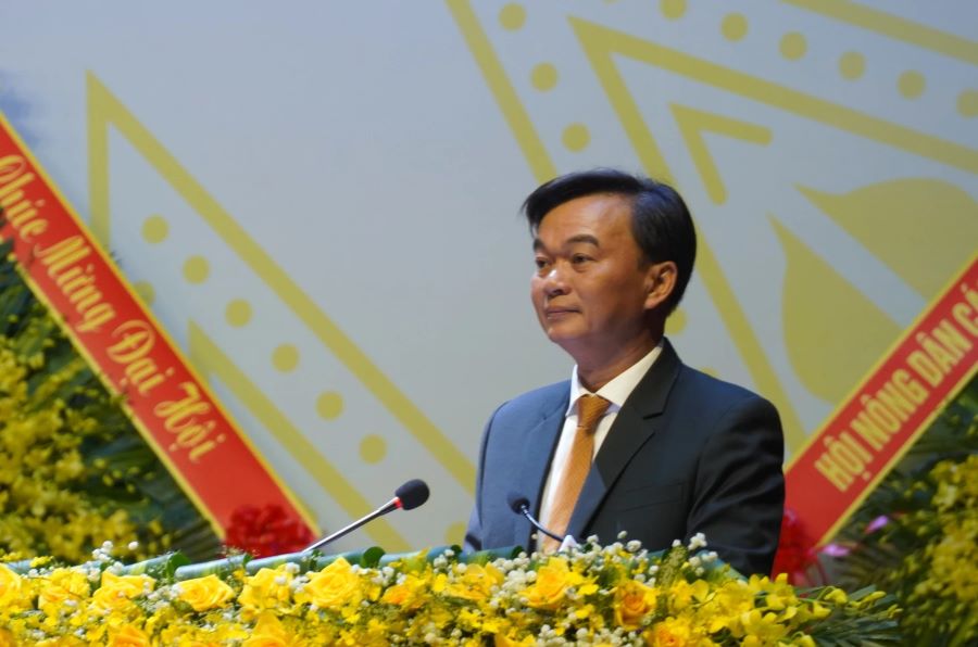 Phó Bí thư Tỉnh ủy, Chủ tịch Ủy ban MTTQ Việt Nam tỉnh Nguyễn Chiến Thắng phát biểu tại đại hội.