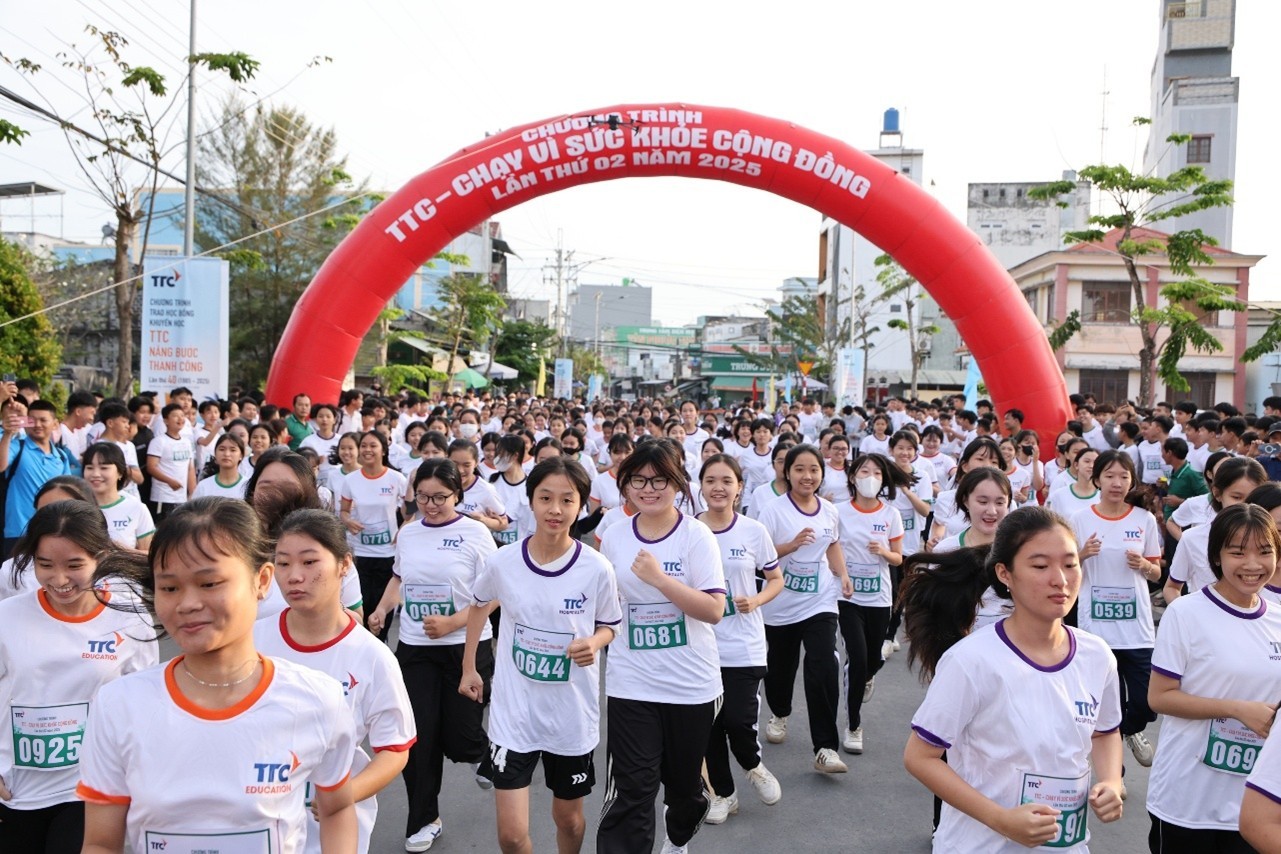 Chương trình “TTC - Chạy vì sức khỏe cộng đồng” lần 2 năm 2025, với hai cự ly 1.000 m (nữ) và 2.000 m (nam)