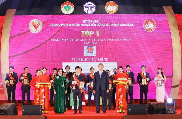 Viên khớp Tâm Bình, An thần ngủ ngon Tâm Bình đạt chứng nhận “ Hàng Việt Nam được người tiêu dùng yêu thích”