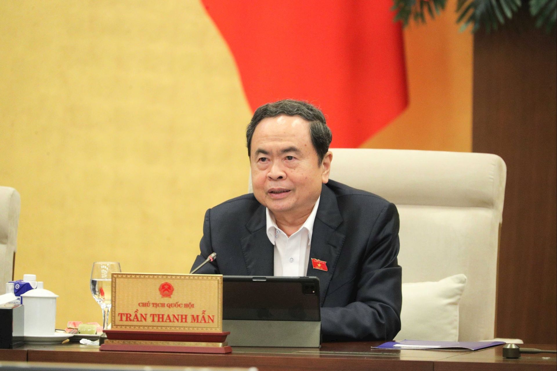 Chủ tịch Quốc hội Trần Thanh Mẫn phát biểu tại phiên họp Chủ tịch Quốc hội Trần Thanh Mẫn phát biểu tại phiên họp