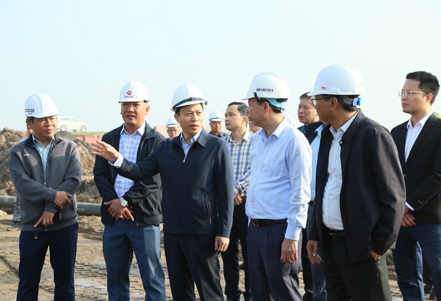 Hưng Yên kiểm tra tiến độ xây dựng tuyến đường xã Hưng Hà kết nối với phường Phố Hiến