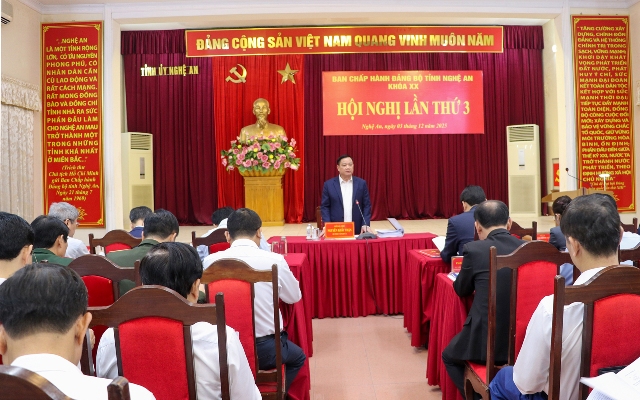 Hội nghị lần thứ 3 Ban Chấp hành Đảng bộ tỉnh khóa XX: Thảo luận nhiều quyết sách quan trọng cho giai đoạn mới