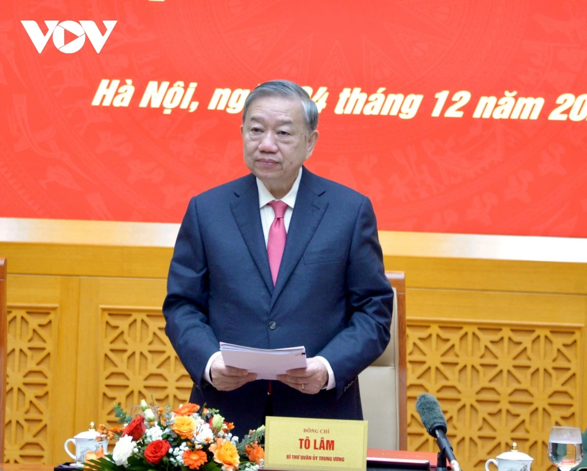 Tổng Bí thư Tô Lâm phát biểu