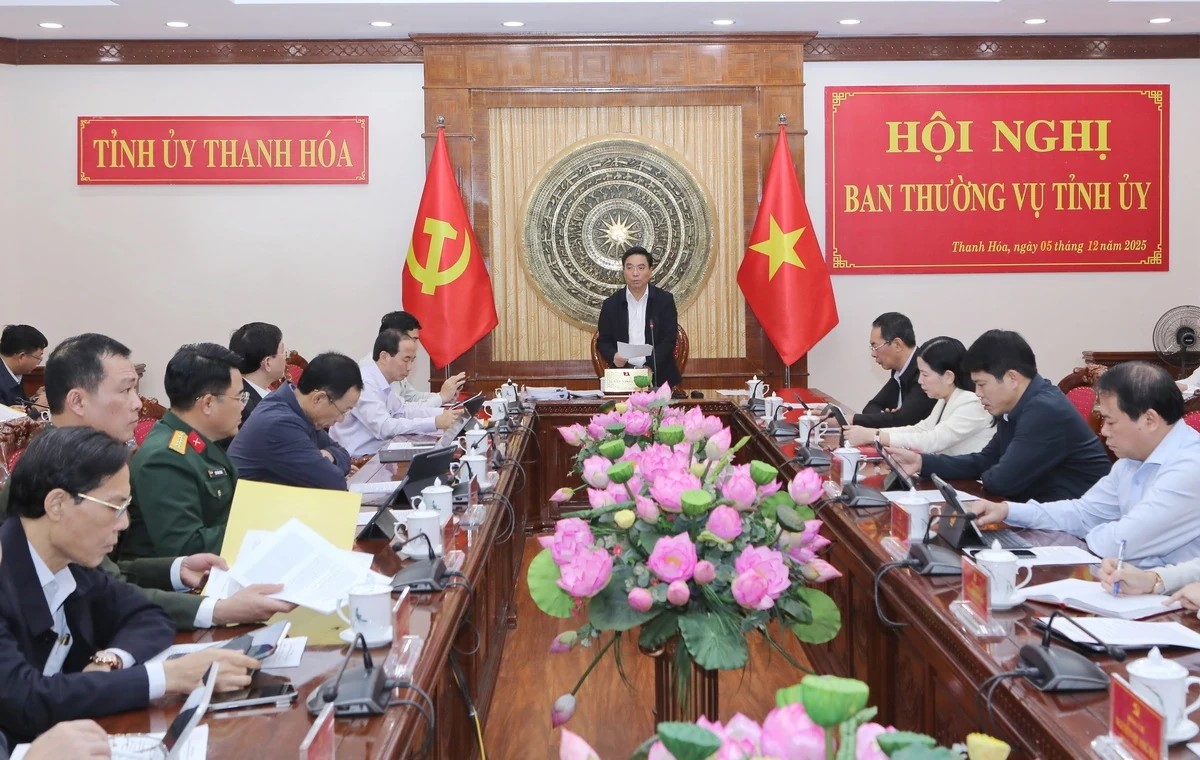 Ban Thường vụ Tỉnh ủy Thanh Hóa đánh giá toàn diện tình hình thực hiện nhiệm vụ năm 2025