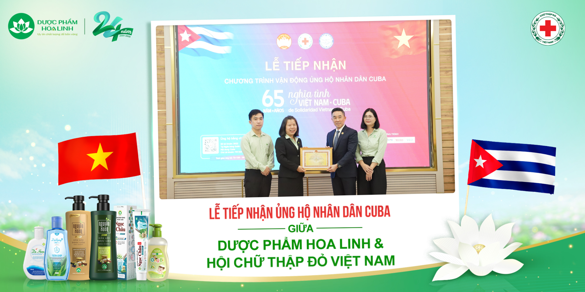 Những tình cảm ấm áp của Dược phẩm Hoa Linh gửi tới đất nước CuBa Những tình cảm ấm áp của Dược phẩm Hoa Linh gửi tới đất nước CuBa