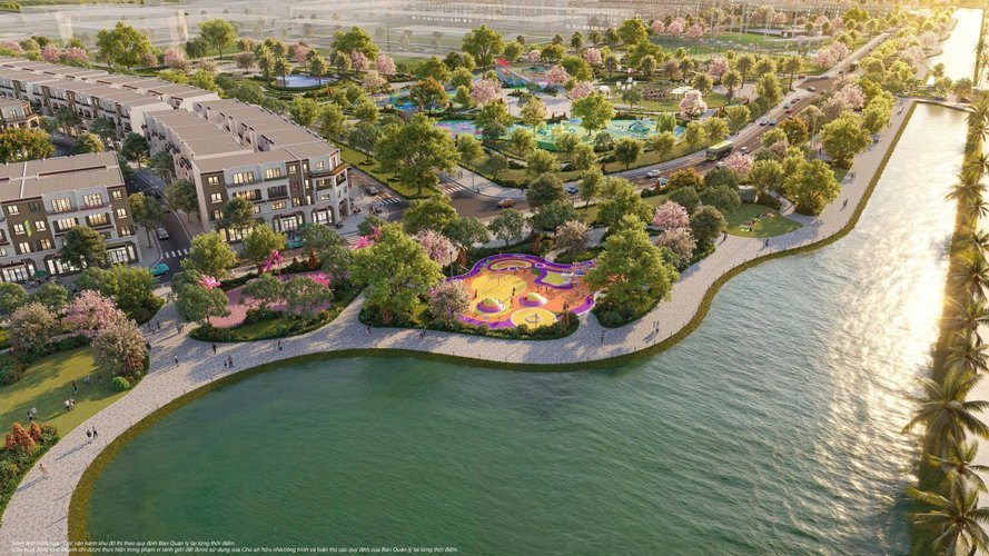 Nhà phố Bình Minh được bao bọc bởi thiên nhiên trong lành khi nội khu được tích hợp Retreat Park rộng 1,9 ha