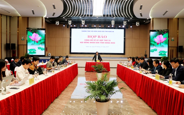 HĐND tỉnh Nghệ An họp báo trước kỳ họp thường lệ cuối cùng nhiệm kỳ 2021-2026