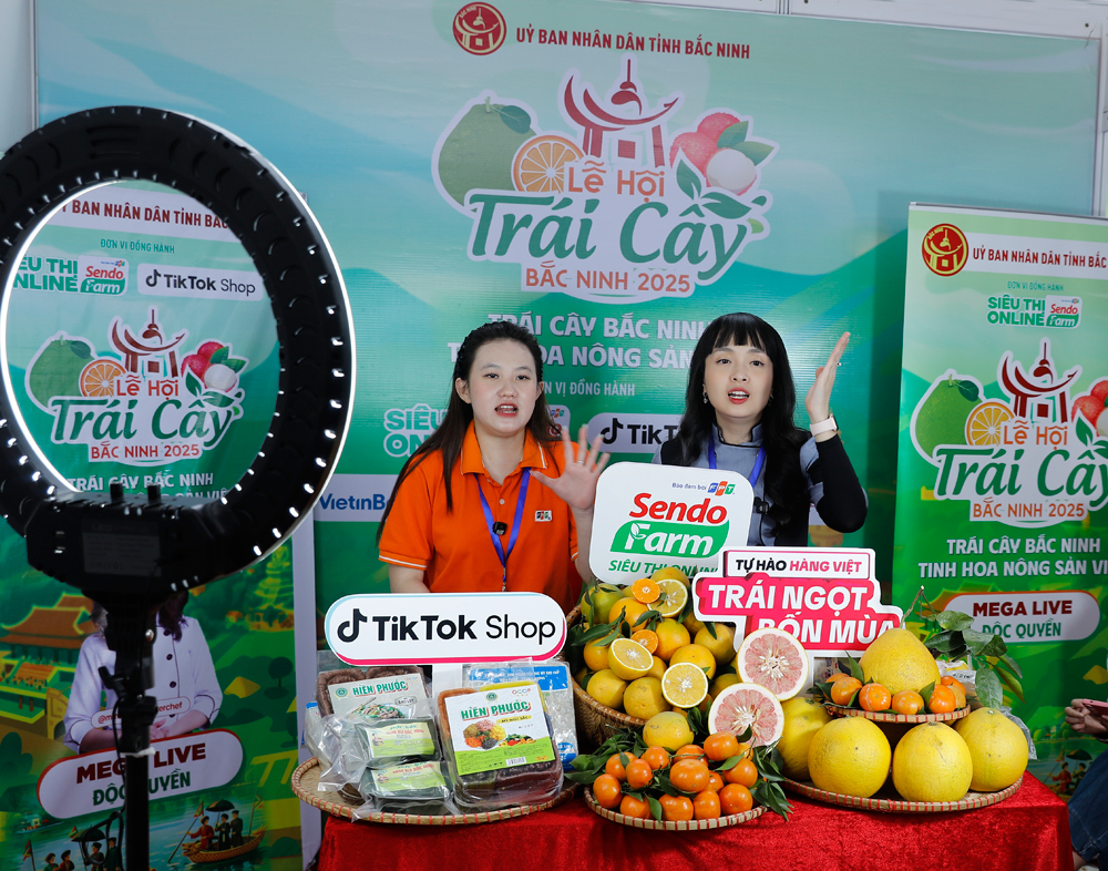 Hoạt động livestream bán hàng tại Lễ hội.