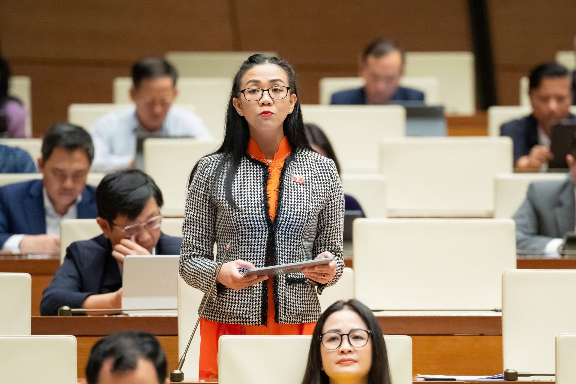 Đại biểu Trịnh Thị Tú Anh, đoàn ĐBQH tỉnh Lâm Đồng cho ý kiến Đại biểu Trịnh Thị Tú Anh, đoàn ĐBQH tỉnh Lâm Đồng cho ý kiến