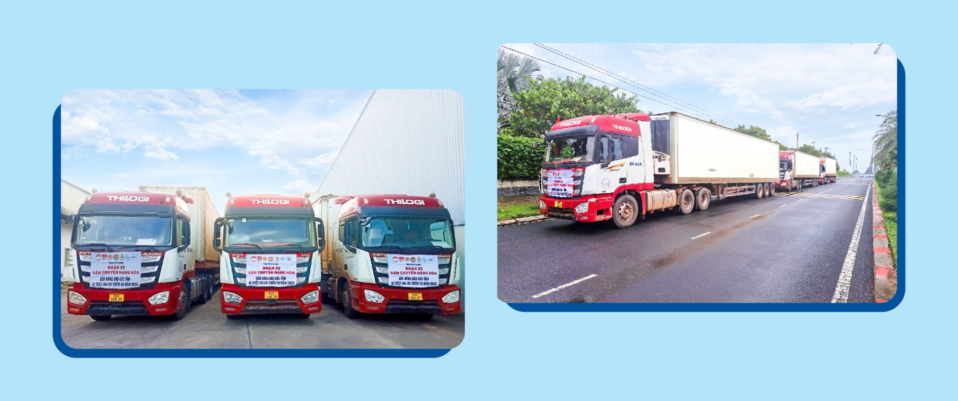 Những chuyến xe chở đầy &ldquo;t&igrave;nh thương&rdquo; đến b&agrave; con v&ugrave;ng lũ của THILOGI