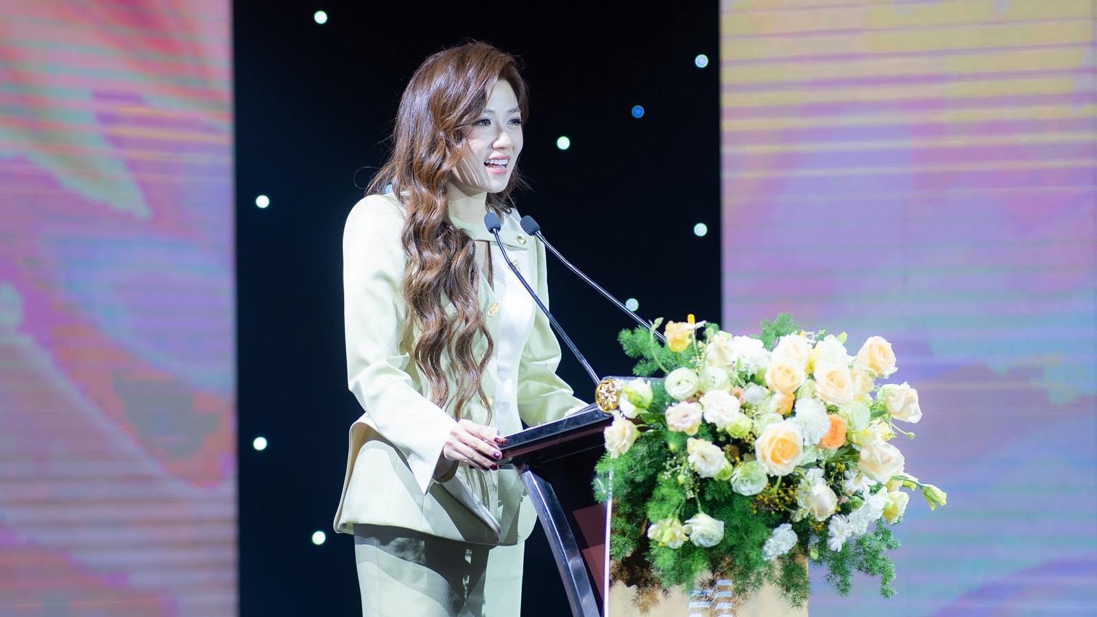 Đại diện chủ đầu tư - bà Nguyễn Phương Anh phát biểu tại sự kiện