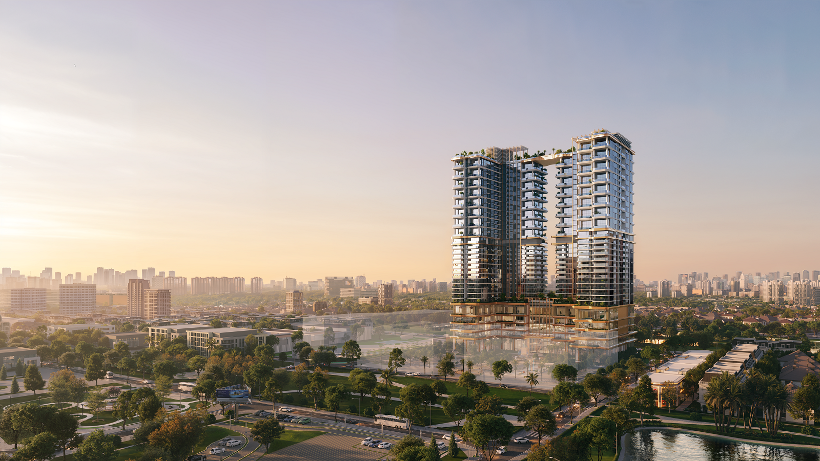 Kiến trúc hiện đại và sang trọng của Rivea Residences bừng sáng khu Nam Hà Nội