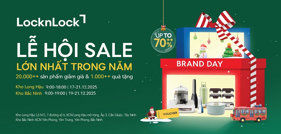 Lễ hội sale lớn nhất năm “LocknLock Brand Day” trở lại đường đua dịp Giáng sinh