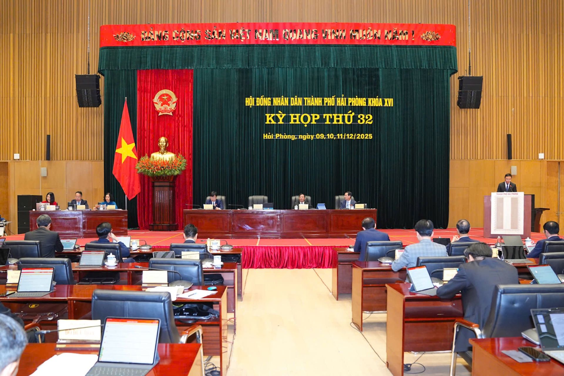Khai mạc Kỳ họp thứ 32 HĐND thành phố Hải Phòng khóa XVI, nhiệm kỳ 2021 - 2026
