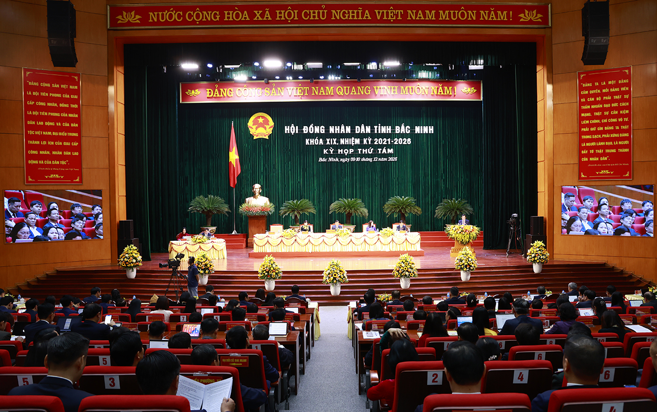 Khai mạc Kỳ họp thứ 8 HĐND tỉnh Bắc Ninh khóa XIX, nhiệm kỳ 2021 - 2026
