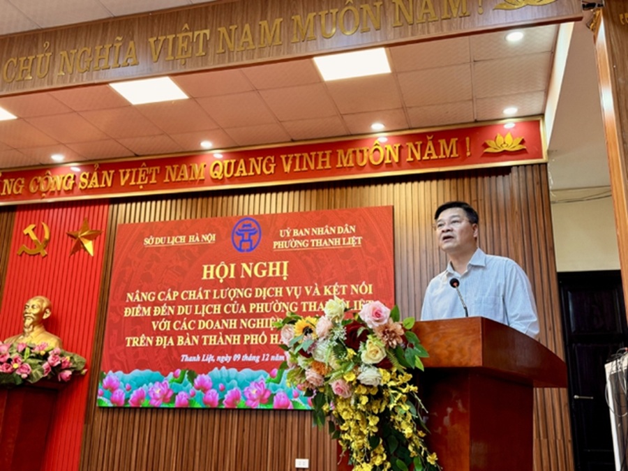 Ông Nguyễn Anh Tuấn - Phó Chủ tịch UBND phường Thanh Liệt phát biểu tại Hội nghị. Ông Nguyễn Anh Tuấn - Phó Chủ tịch UBND phường Thanh Liệt phát biểu tại Hội nghị.