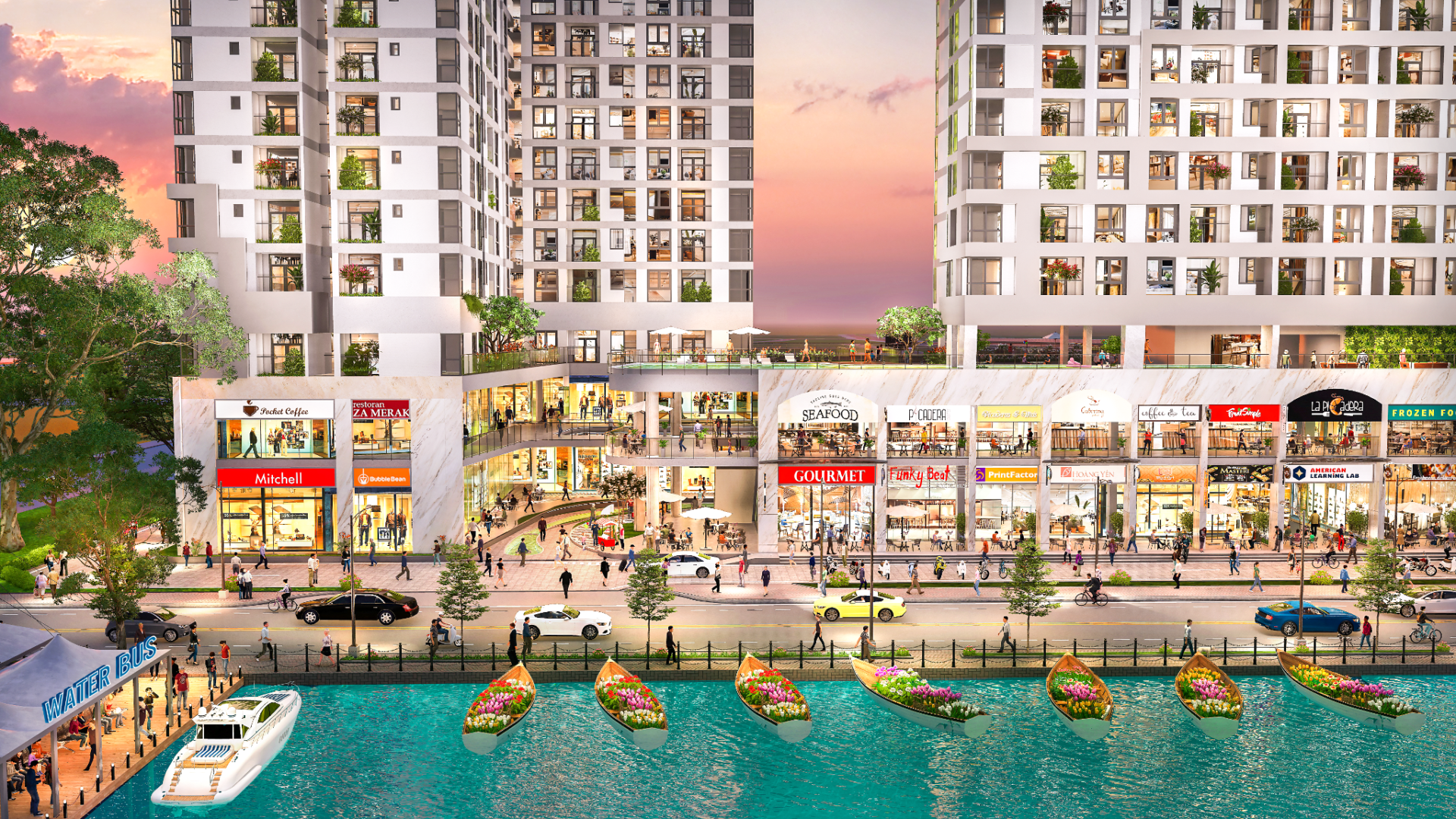 Không gian thương mại ven sông luôn có một sức hấp dẫn đặc biệt. Tại D-Aqua, yếu tố này được nâng tầm thành một khu phức hợp dịch vụ – giải trí sôi động Không gian thương mại ven sông luôn có một sức hấp dẫn đặc biệt. Tại D-Aqua, yếu tố này được nâng tầm thành một khu phức hợp dịch vụ – giải trí sôi động