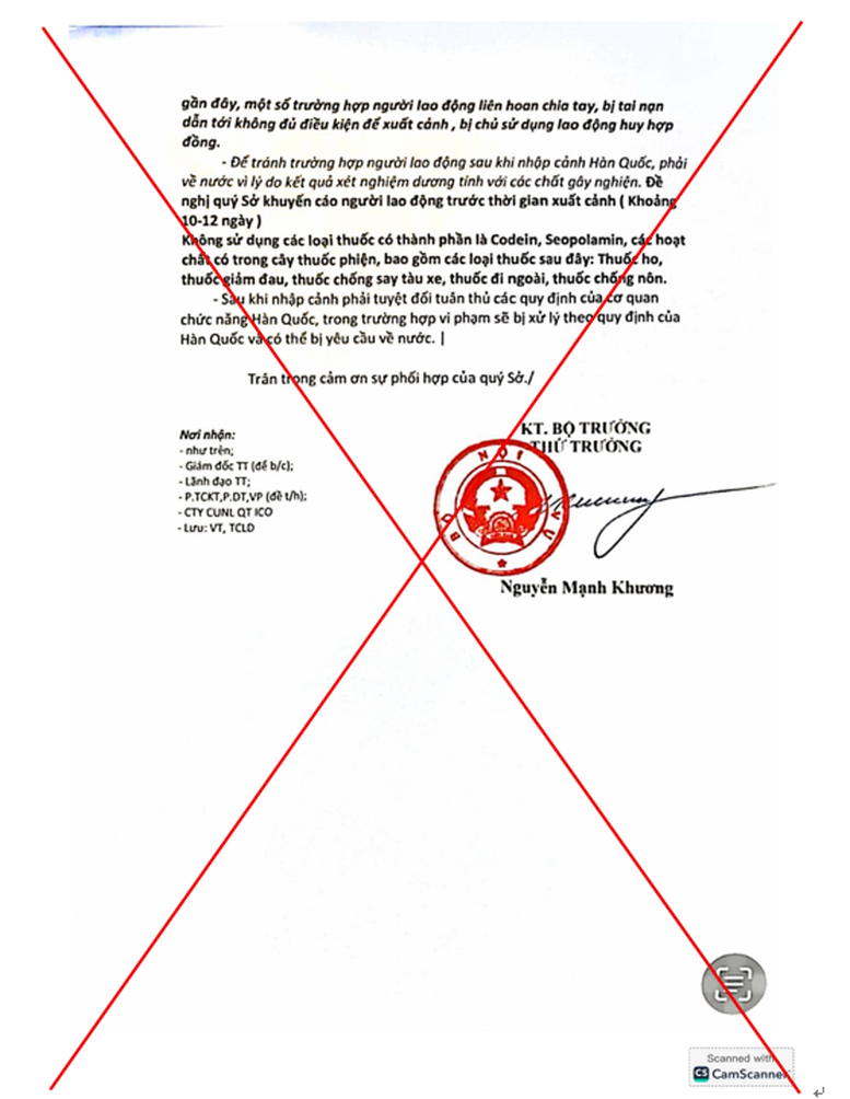 Văn bản giả mạo con dấu của Bộ Nội vụ Văn bản giả mạo con dấu của Bộ Nội vụ