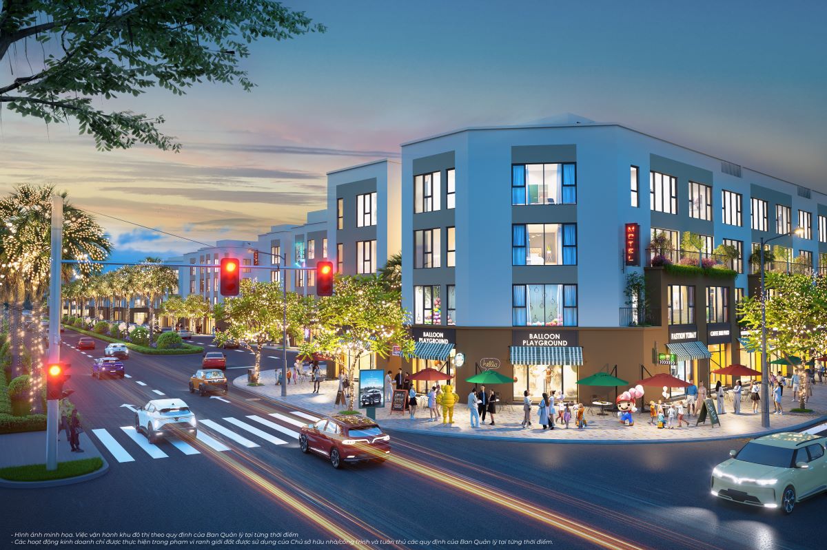 Thiết kế đa công năng, án ngữ các trục đường lớn giúp Boutique Home đáp ứng nhu cầu vừa ở vừa kinh doanh (Ảnh phối cảnh: Vinhomes)